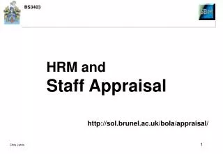 HRM and Staff Appraisal