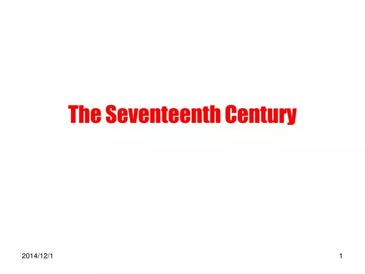 the seventeenth century