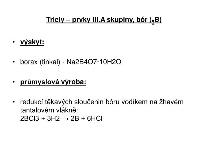 triely prvky iii a skupiny b r 5 b