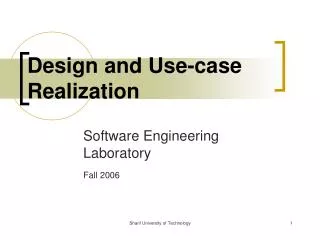 Design and Use-case Realization