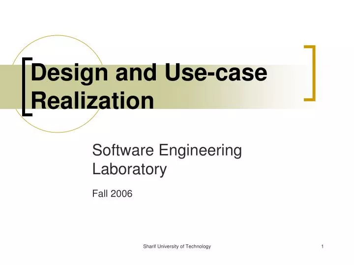 design and use case realization