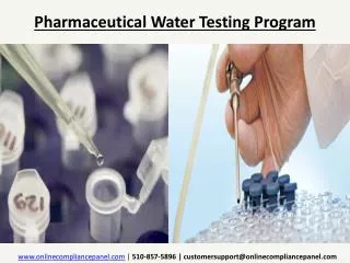 Pharmaceutical Water Testing Program