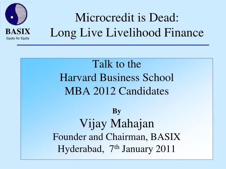 microcredit is dead long live livelihood finance