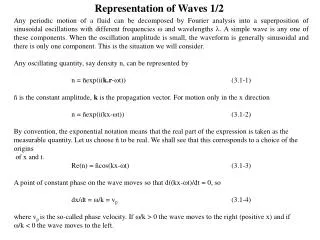 Representation of Waves 1/2