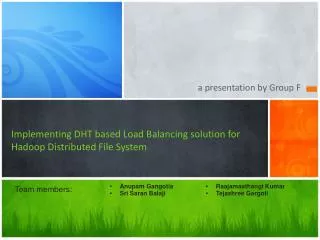 Implementing DHT based Load Balancing solution for Hadoop Distributed File System
