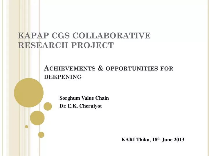 kapap cgs collaborative research project