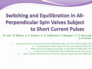 Switching and Equilibration in All-Perpendicular Spin Valves Subject to Short Current Pulses