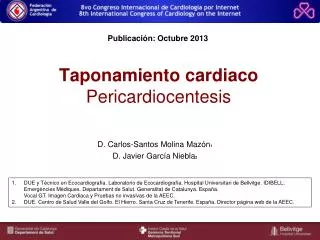 Taponamiento cardiaco Pericardiocentesis