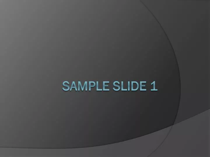 sample slide 1