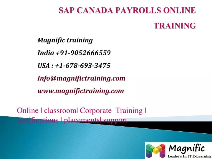 sap canada payrolls online training
