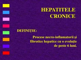 HEPATITELE CRONICE