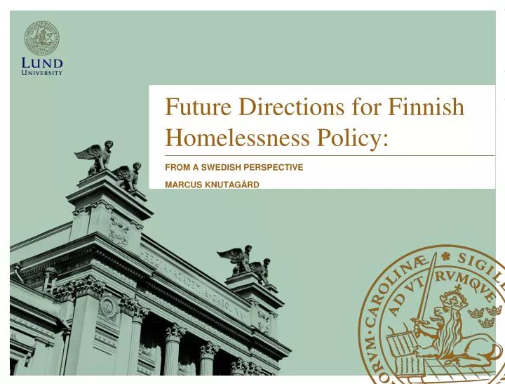 future directions for finnish homelessness policy
