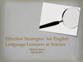 Effective Strategies for English Language Learners in Science