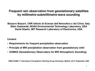 Frequent rain observation from geostationary satellites by millimetre-submillimetre-wave sounding