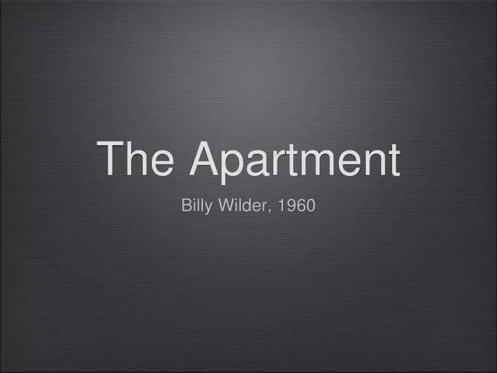 the apartment