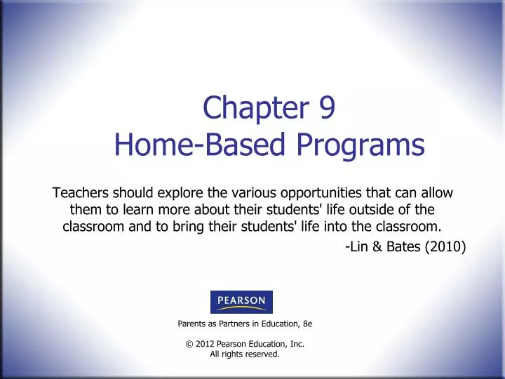 chapter 9 home based programs