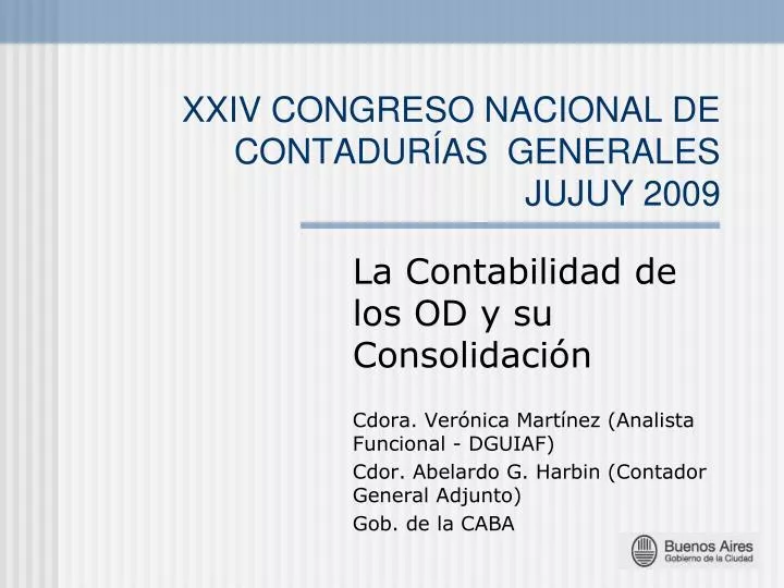 xxiv congreso nacional de contadur as generales jujuy 2009