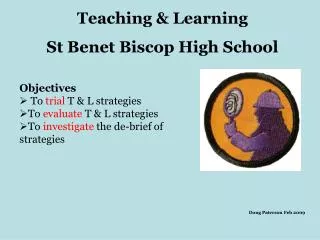 Teaching &amp; Learning St Benet Biscop High School