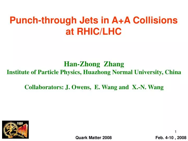punch through jets in a a collisions at rhic lhc