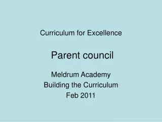 Curriculum for Excellence Parent council