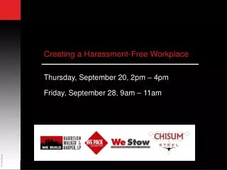 Creating a Harassment-Free Workplace