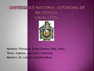 UNIVERSIDAD NACIONAL AUTONOMA DE NICARAGUA. UNAN.LEON.