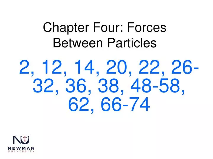 chapter four forces between particles