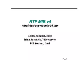 RTP MIB v4 &lt;draft-ietf-avt-rtp-mib-04.txt&gt;