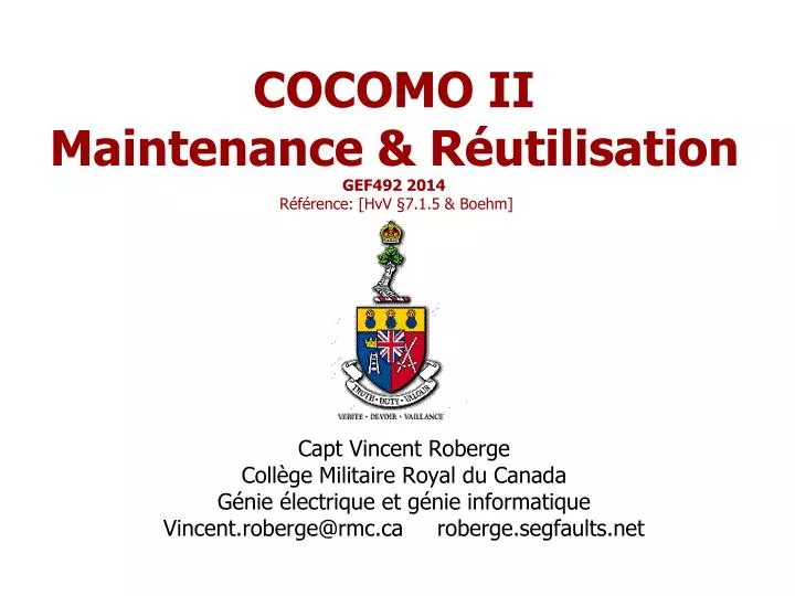 cocomo ii maintenance r utilisation gef492 2014 r f rence hvv 7 1 5 boehm