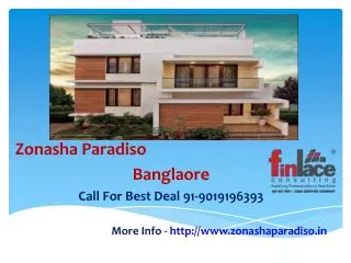 Zonasha Paradiso New Launch - Marathahalli Bangalore