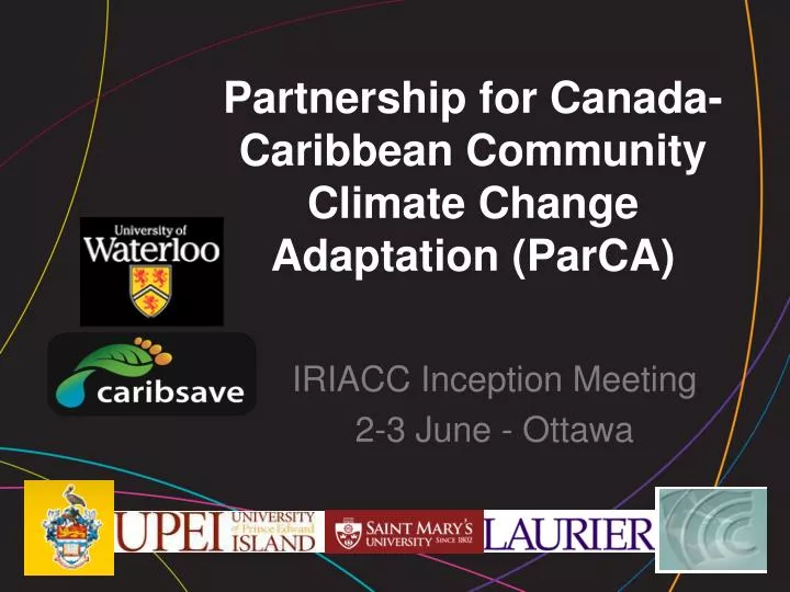 partnership for canada caribbean community climate change adaptation parca