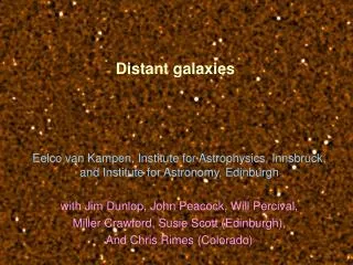 Distant galaxies