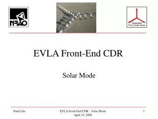 EVLA Front-End CDR