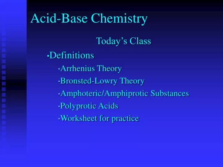 acid base chemistry