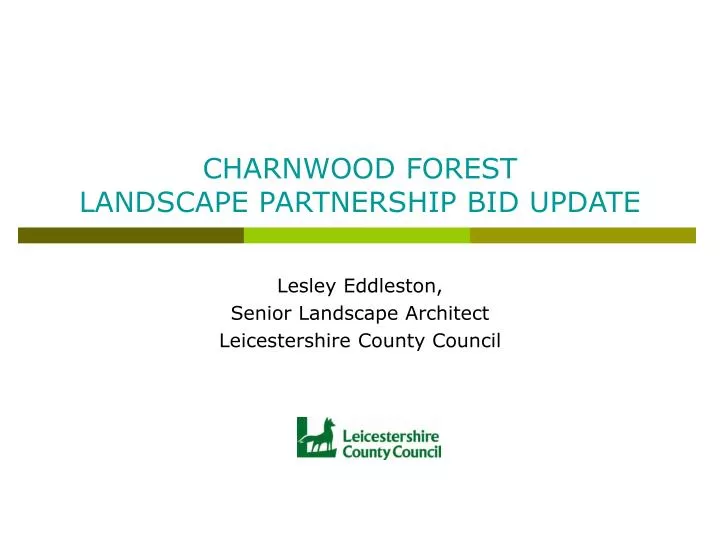 charnwood forest landscape partnership bid update