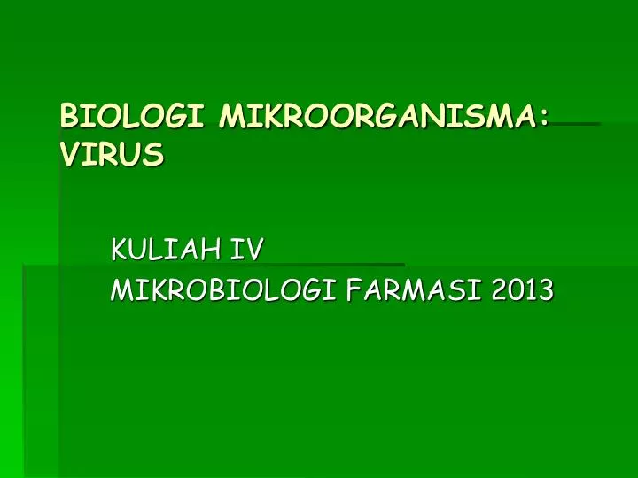 biologi mikroorganisma virus