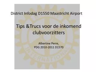 District Infodag D1550 Maastricht Airport