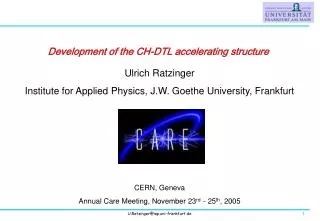 Development of the CH-DTL accelerating structure