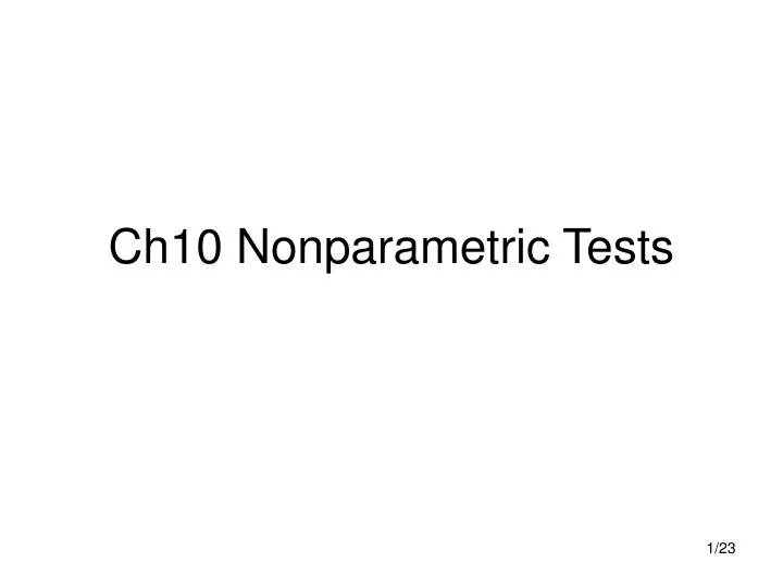 ch10 nonparametric tests