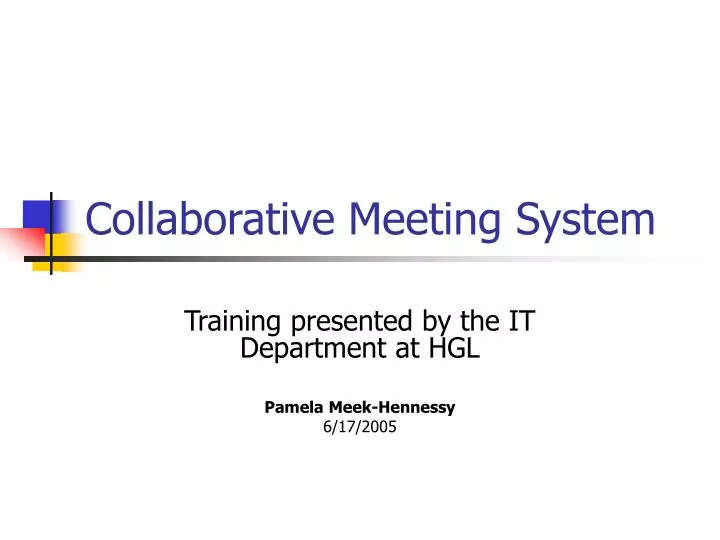 collaborative meeting system