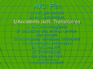 AVC: Plan
