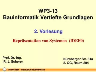 WP3-13 Bauinformatik Vertiefte Grundlagen