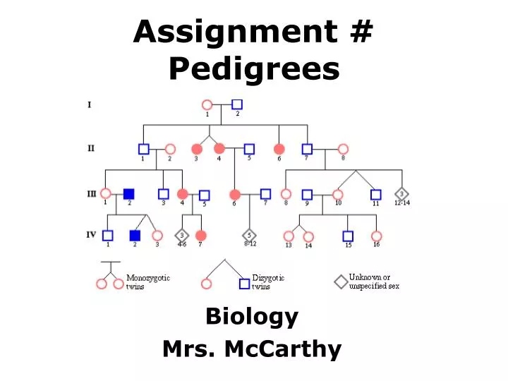 assignment pedigrees
