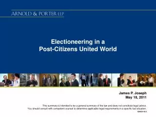 Electioneering in a Post-Citizens United World