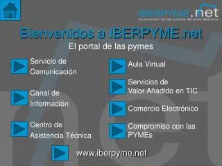Bienvenidos a IBERPYME El portal de las pymes