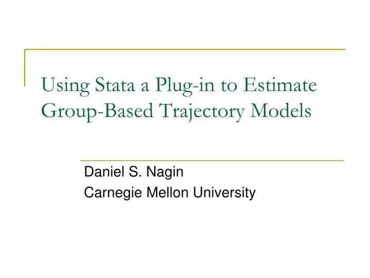 using stata a plug in to estimate group based trajectory models