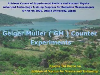 Nguyen Thi Duyen An Institute of Nuclear for Science and Technology