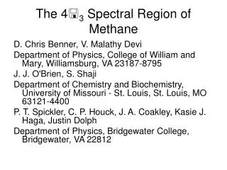 The 4 ? 3 Spectral Region of Methane