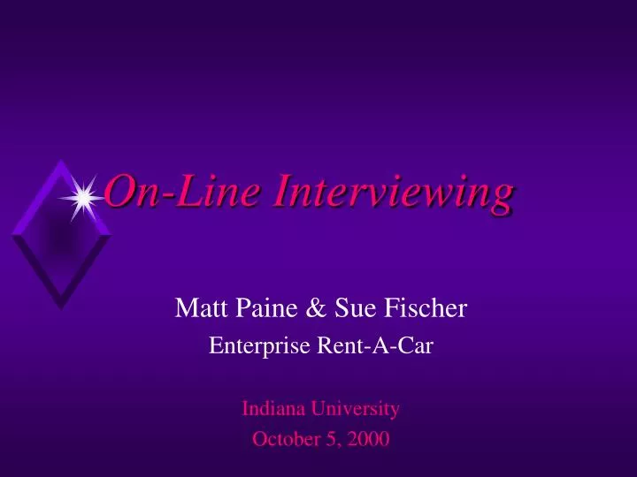 on line interviewing