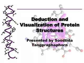 Deduction and Visualization of Protein Structures